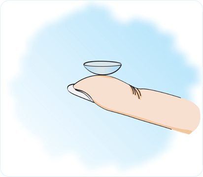 how to insert contact lense step 2