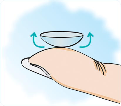 how to insert contact lense step 3