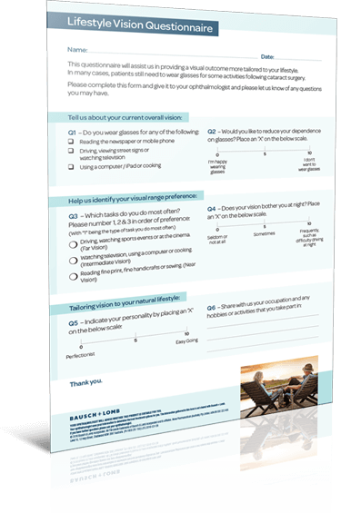 lifestyle vision questionnaire