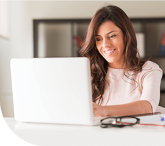 woman using laptop