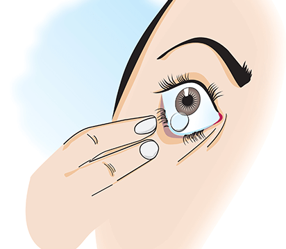 how to remove contact lense